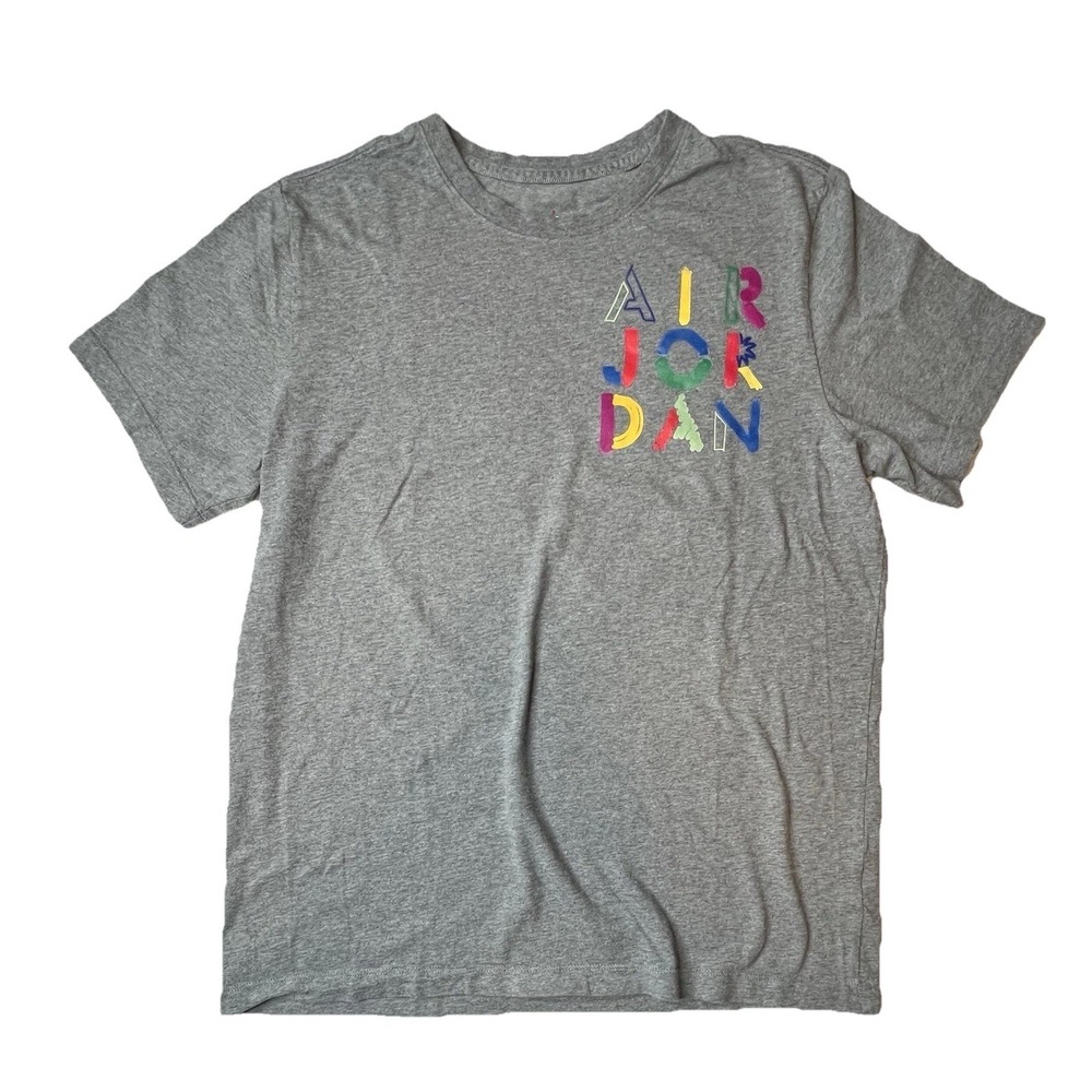 Air Jordan The Cradle Pop Art Colorful Graphic T-Shirt‎ Gray Men's Small